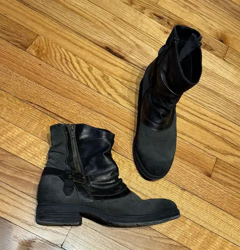 Remonte Rieker Erin 82 Waterproof Suede Rubber sole winter snow biker combat Black Size 9