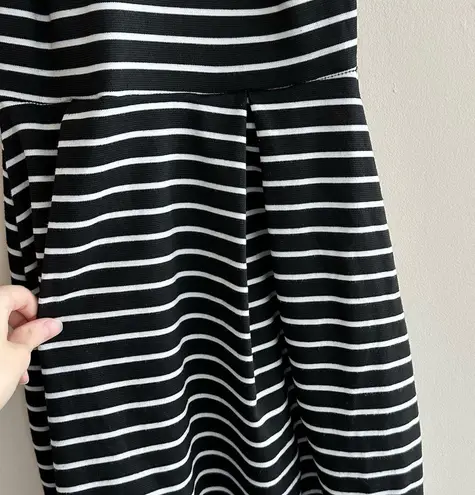 Soprano Black and White Striped Fit & Flare Dress, Halter Dress, Size XS