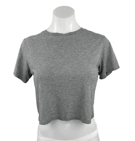 Girlfriend Collective Gray Short Sleeve Boxy Athletic T Shirt Crop Top Size XS