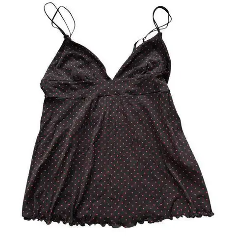 Cosabella Made in Italy S black red polka dot cami