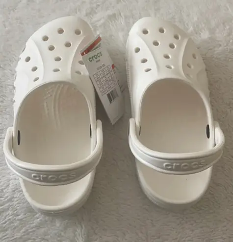 Crocs Baya White Unisex Clog, Size: Women's (7)