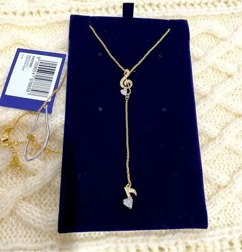 Swavorski Swarovski Pleasant Gold Tone Czech White Crystal Necklace 5497885 Valentine’s