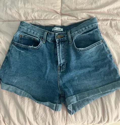 Billabong High Waisted Denim Mom Shorts