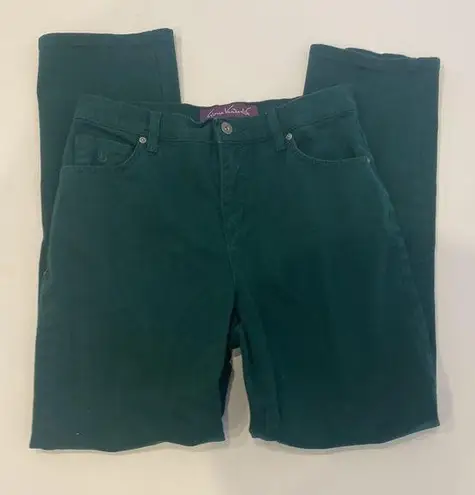 Gloria Vanderbilt Amanda Green Straight Leg High Rise Denim Jean EUC Sz 8