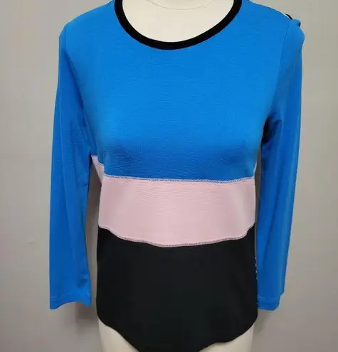 Carlisle Collection colorblock striped crewneck tee size xs