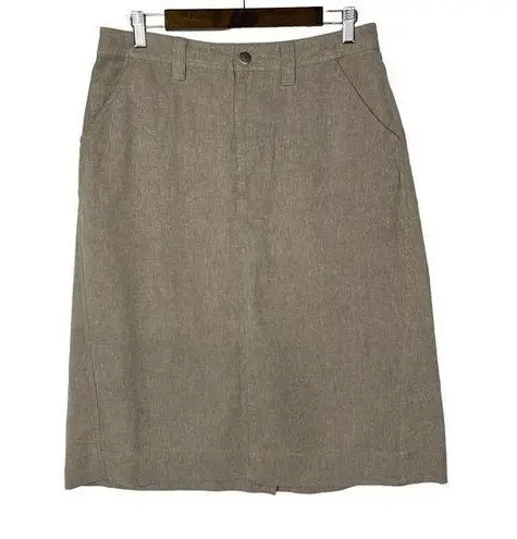 Patagonia  Light Beige Brown A-Line Knee Length Skirt 8