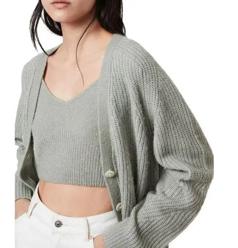 ALLSAINTS ππ Leanne Wool & Alpaca Blend Cardigan ~ Green Bay Sage Green XS NWT