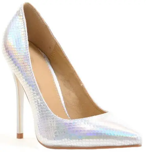 Dune London Iridescent Burst Snakeskin Stiletto Heels