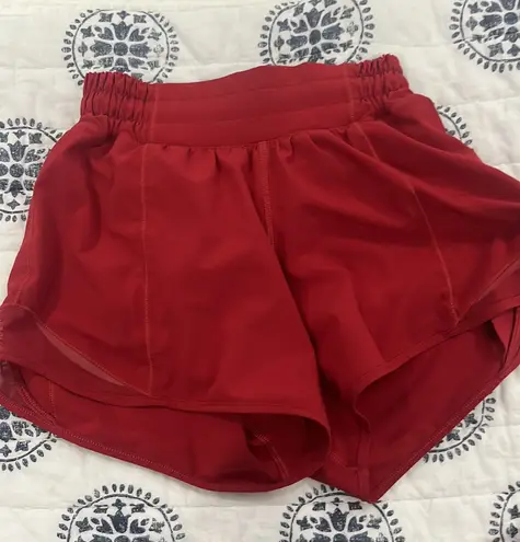 Lululemon  Red Hotty Hot Shorts 4" - Image 1