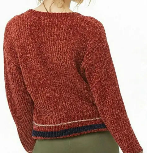 Forever 21 NWT Striped Trim Chenille Sweater
