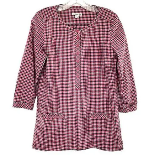 Lacoste Women’s Gingham Checkered Tunic Top