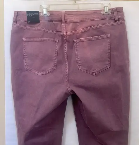 Lane Bryant 1094741 Lavender Girlfriend Cropped JEANS $70 NWT 16