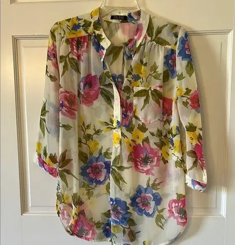 Depri Floral Sheer Women's Top - Multicolor