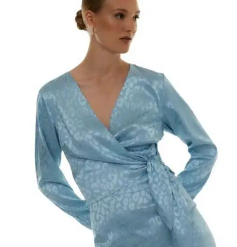 VERO MODA Vero Mada Something New Women's Mia Satin Long Sleeve Wrap Top S NWT