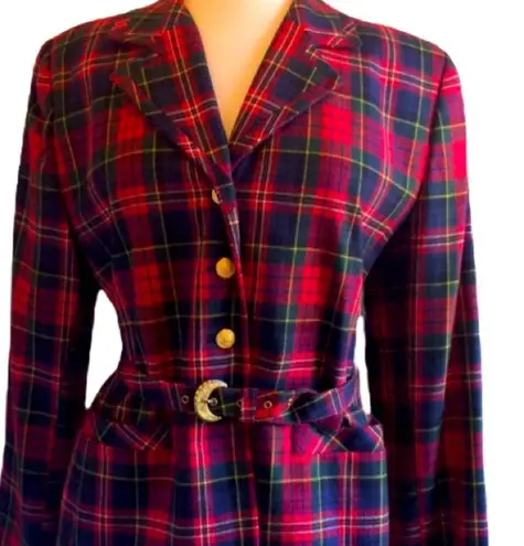 Peter Nygard Vintage Nygard Petite Wool Plaid Blazer Sz 6”