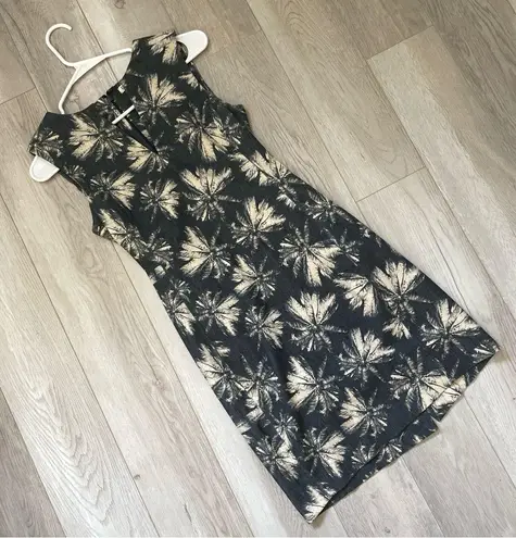 L'Agence Shift Dress palm tree sleeveless mini womens Gray size 4 tropical chic