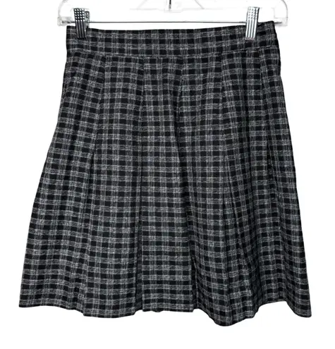B. Moss Skirt Womens 4 Black White Plaid A