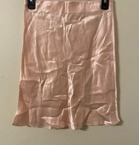 Babaton Satin Slip Mini Skirt Pink Size 6