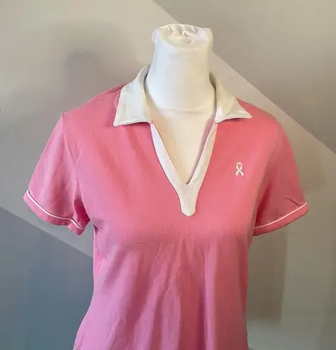 Lady Hagen Hydro-Drip Breast Cancer Awareness Golf Polo Size M