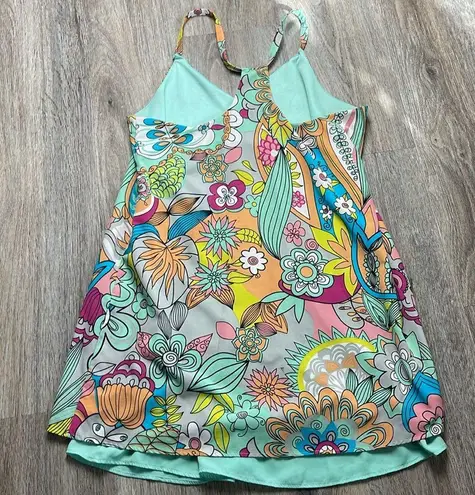 Judith March Floral Multicolor Groovy Sundress Size Large