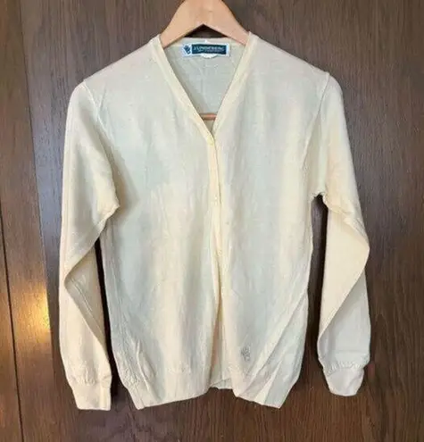 J. Lindeburg Italian Merino Wool V Neck Cardigan Sweater Size M