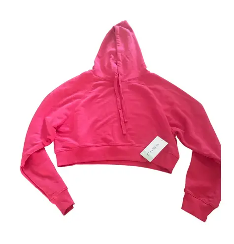 AS Revival Womens Crop Hoodie Medium Drawstring Pink Casual Athleisure NWT
