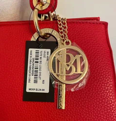 Badgley Mischka Big Eyelet Tote Logo Purse Bag NEW