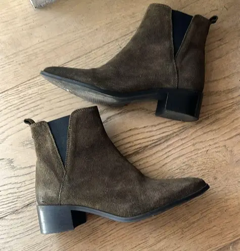 REBELS Green Suede Leather Chelsea Ankle Boots EU 37 / US 6.5 $168