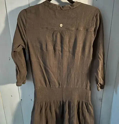 prAna Women’s Size Small Black 3/4 Sleeve Smocked A-Line Dress