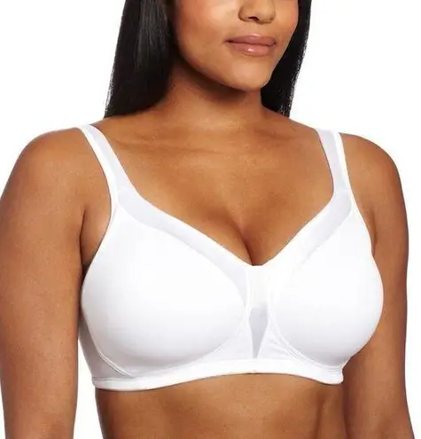 Playtex 18 Hour Size 38DDD Bra Silky Soft Smoothing Wireless White 4803 Womens - Image 1