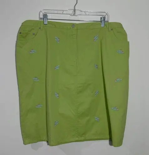 NWT Statement Island Sandal Print Skirt Size 22W Green