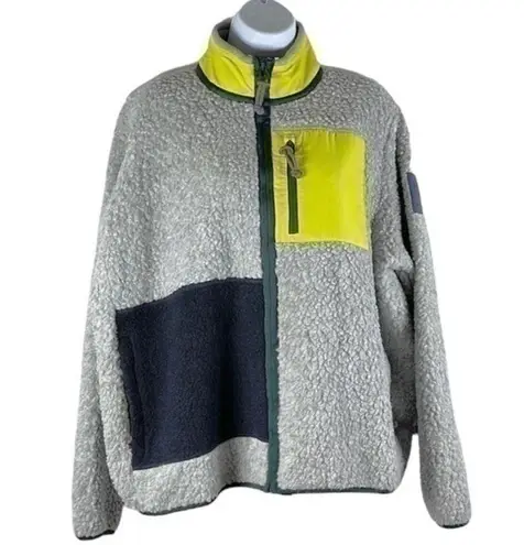 Tory Burch  Sport Sherpa Fleece Colorblock Jacket