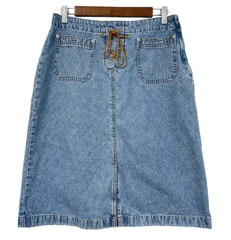 Covington Denim Skirt Womens Size 10 A-Line Hippie Retro 70s Style Bohemian