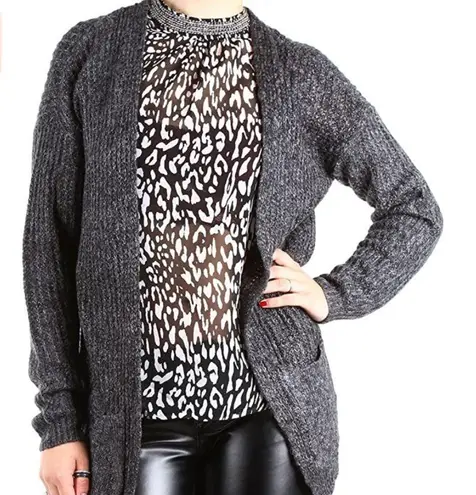 Jacqueline de Yong Long Sleeve Cardigan Gray