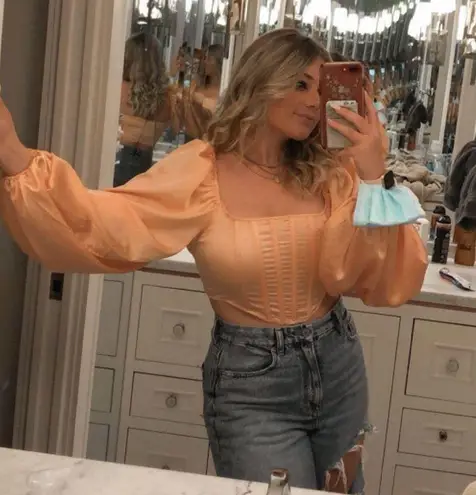 Missguided Pink Corset Top