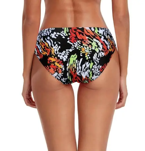 Ocean Blues Full Coverage Bikini Bottom Mid Rise Ruched Sides Swim Bottoms Pink Size M