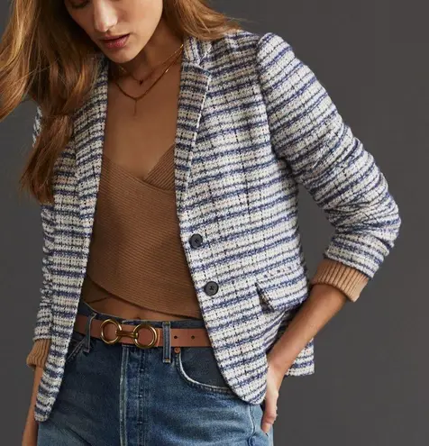 Hutch Tailored Blazer Blue and White