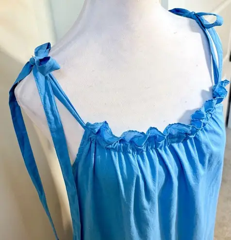 Nation Ltd Sequoia Strappy Shoulder Tie Midi Dress in Lapis Womens Size XS🧡