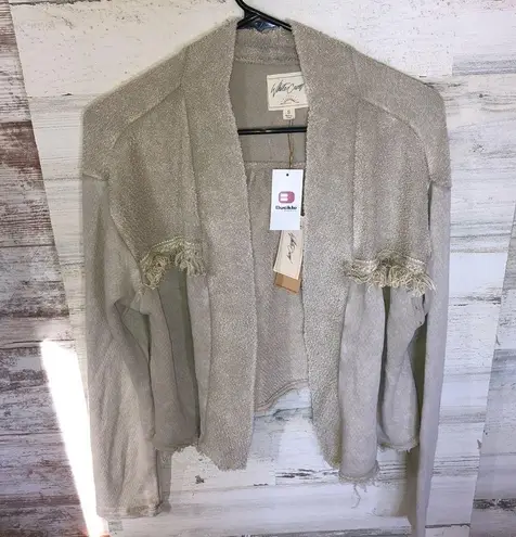 White Crow Cardigan sweater with fringe from the Buckle NWT Size small