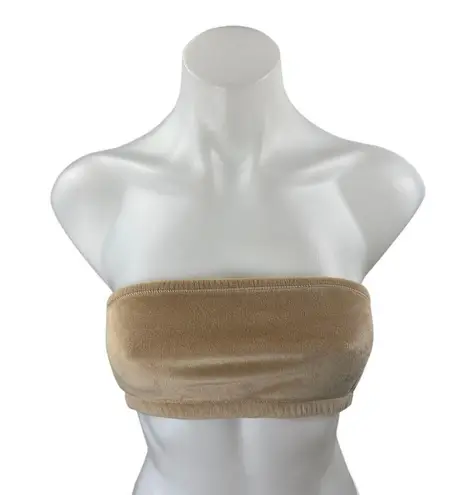 SKIMS NEW Fits Everybody Brown Sleeveless Strapless Bandeau Tube Crop Tank Top S