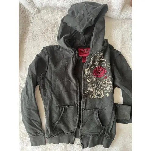 Hard Rock Cafe Women's Seminole Hard Rock Tampa Casino Full Zip Hoodie Black Size S