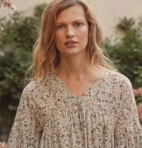 πDOENπ Pietra Dress ~ Cream Saint Claude Paisley Print 100% Silk XXS