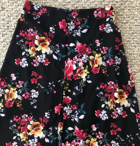 EXPRESS Floral Button Down Midi Skirt XS