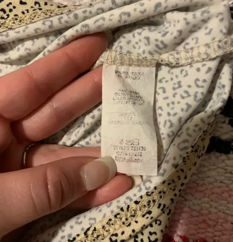 Leopard Print Bodysuit Tan Size M