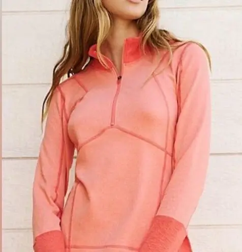 NWOT FP movement Under Cover Base Quarter Zip Top size small Orange