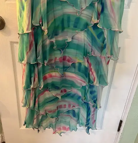 Vintage 90s Yolanda Lorente Hand Painted Dress 100% Silk Size undefined