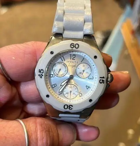 Invicta Womens 18796 Angel Analog Display Japanese Quartz White Watch