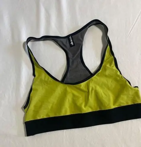 Ultracor  Sports Bra Women's Size 2 Racerback Bra Lime Green with Black