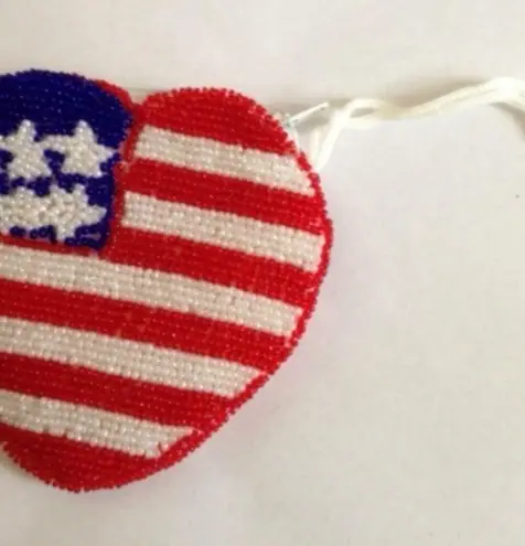American Flag Coin Purse Wristlet Beaded New Patriotic Veteran Memorial …