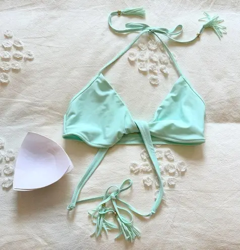 Abercrombie & Fitch  Wrap Around Bikini Top - Light Turquoise - M